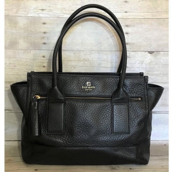 Kate Spade Alessa Black Leather Satchel Purse